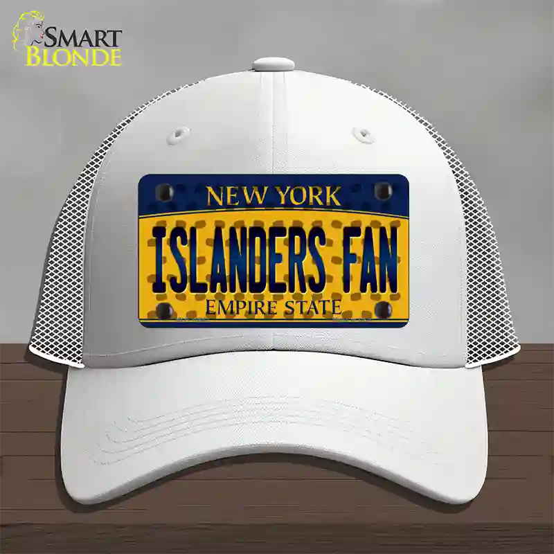 Islanders Fan New York Novelty License Plate Hat Mesh / White