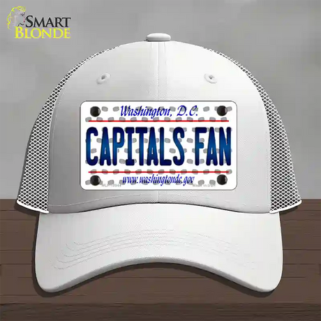 Capitals Fan Washington DC Novelty License Plate Hat Mesh / White