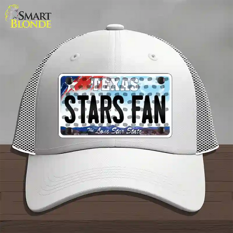 Stars Fan Texas Novelty License Plate Hat Mesh / White