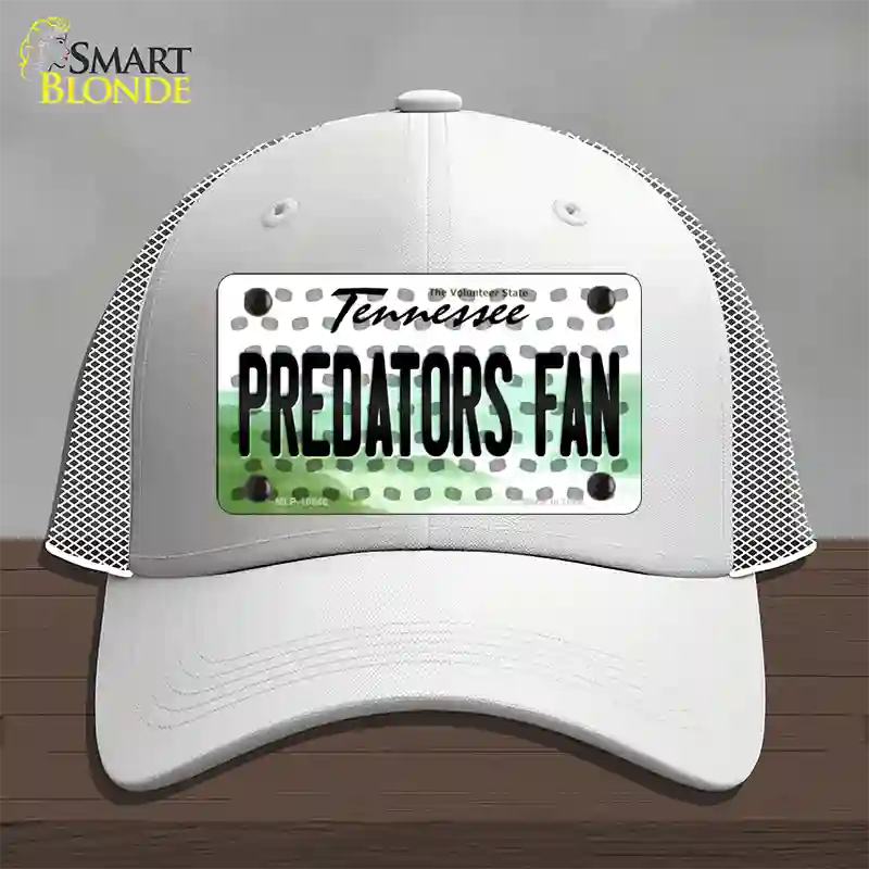 Predators Fan Tennessee Novelty License Plate Hat Mesh / White