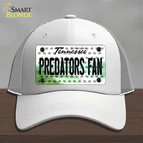 Predators Fan Tennessee Novelty License Plate Hat Mesh / White