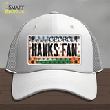 Hawks Fan Georgia Novelty License Plate Hat Mesh / White