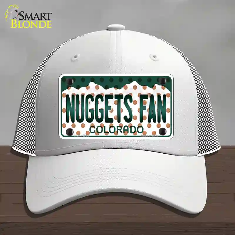 Nuggets Fan Colorado Novelty License Plate Hat Mesh / White