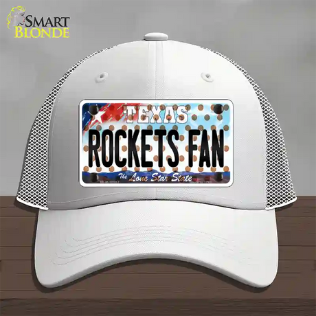 Rockets Fan Texas Novelty License Plate Hat Mesh / White