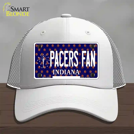 Pacers Fan Indiana Novelty License Plate Hat Mesh / White