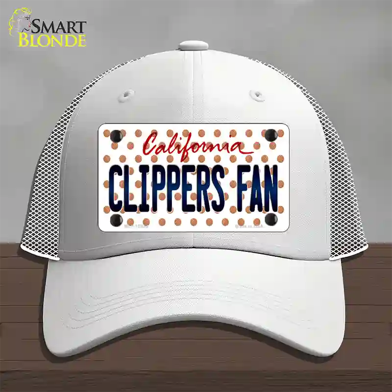 Clippers Fan California Novelty License Plate Hat Mesh / White