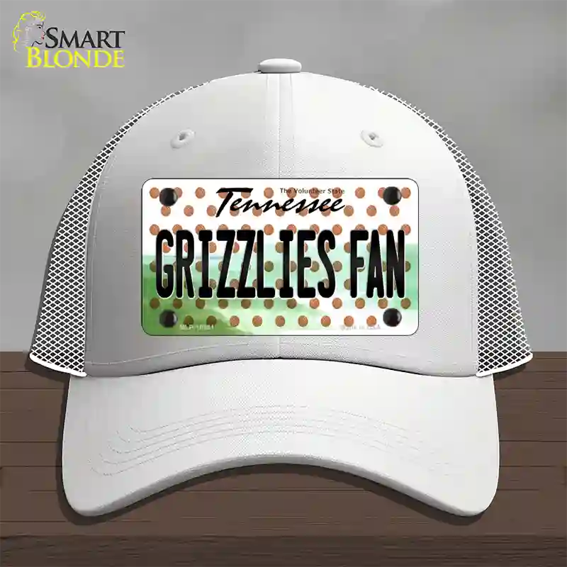 Grizzlies Fan Tennessee Novelty License Plate Hat Mesh / White