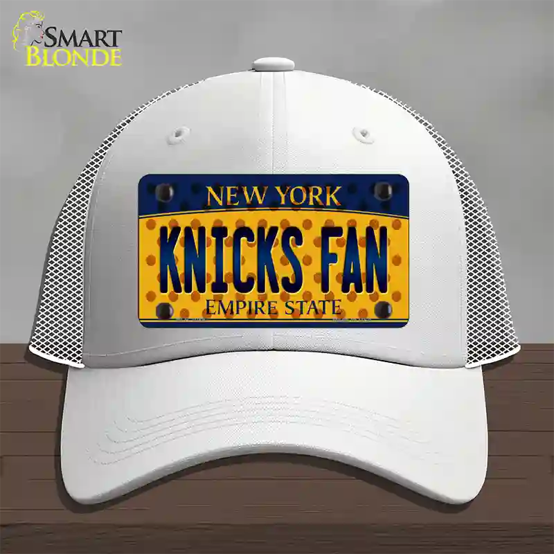 Knicks Fan New York Novelty License Plate Hat Mesh / White