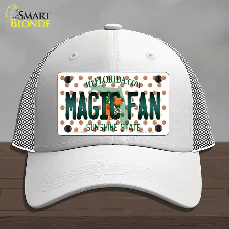 Magic Fan Florida Novelty License Plate Hat Mesh / White