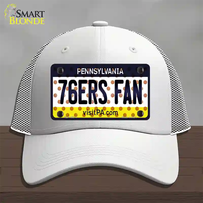 76ers Fan Pennsylvania Novelty License Plate Hat Mesh / White