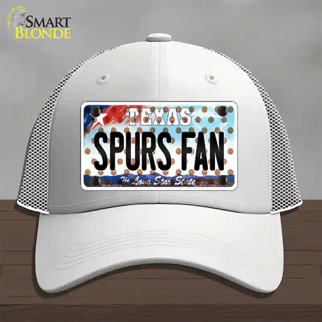 Spurs Fan Texas Novelty License Plate Hat Mesh / White