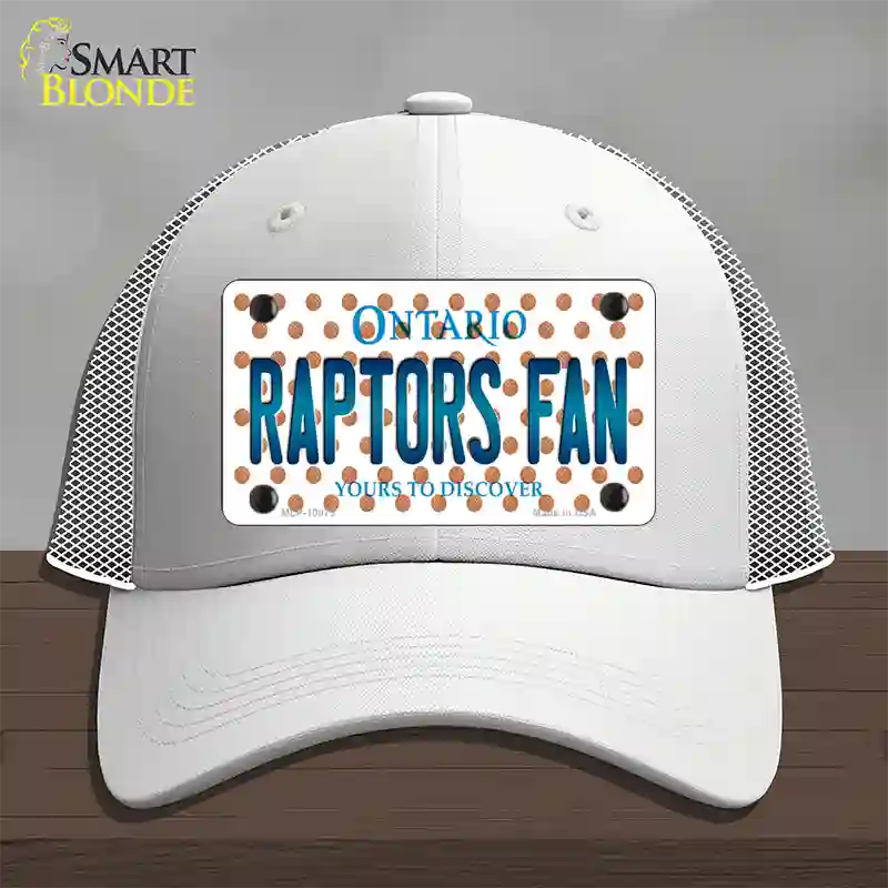 Raptors Fan Ontanio Novelty License Plate Hat Mesh / White