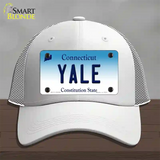 Yale Connecticut Novelty License Plate Hat Mesh / White