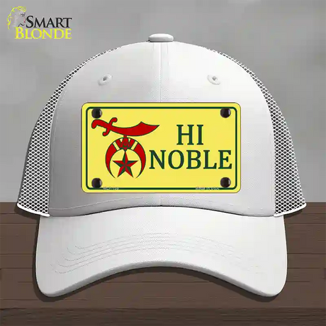 High Noble Novelty License Plate Hat Mesh / White