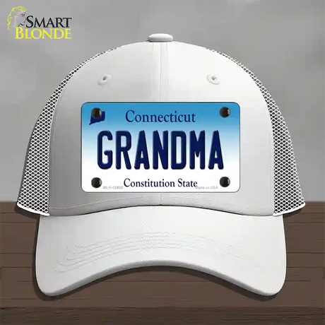 Grandma Connecticut Novelty License Plate Hat Mesh / White