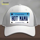 Hot Mama Connecticut Novelty License Plate Hat Mesh / White