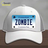 Zombie Connecticut Novelty License Plate Hat Mesh / White