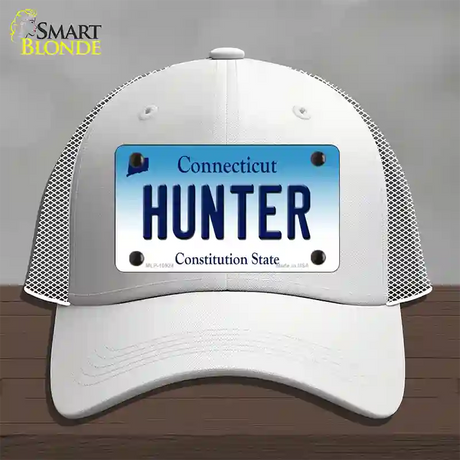 Hunter Connecticut Novelty License Plate Hat Mesh / White