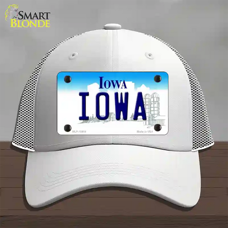 Iowa State Novelty License Plate Hat Mesh / White