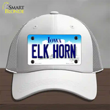 Elk Horn Iowa Novelty License Plate Hat Mesh / White