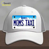 Moms Taxi Iowa Novelty License Plate Hat Mesh / White