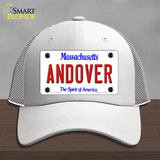 Andover Massachusetts Novelty License Plate Hat Mesh / White