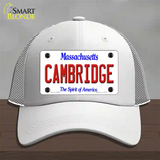 Cambridge Massachusetts Novelty License Plate Hat Mesh / White