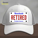 Retired Massachusetts Novelty License Plate Hat Mesh / White