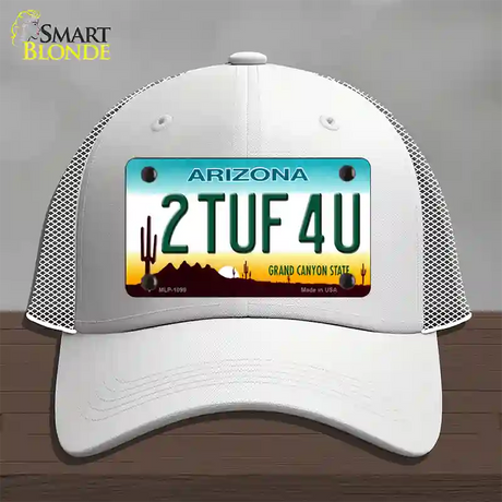 2 Tuf 4 U Arizona Novelty License Plate Hat Mesh / White