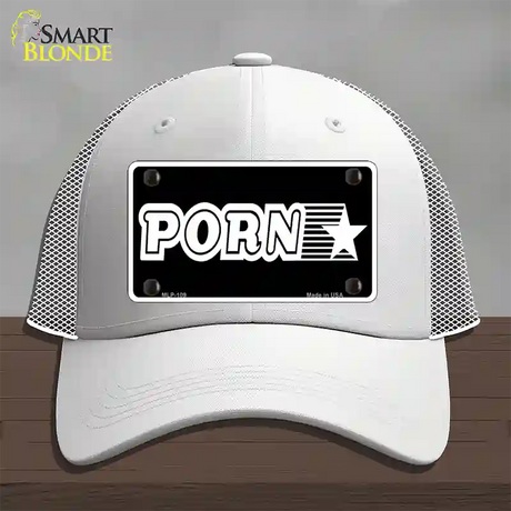 Porn Star Novelty License Plate Hat Mesh / White