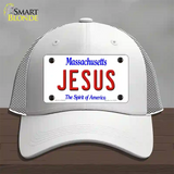 Jesus Massachusetts Novelty License Plate Hat Mesh / White