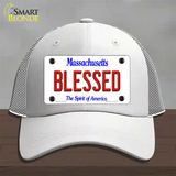 Blessed Massachusetts Novelty License Plate Hat Mesh / White