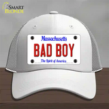 Bad Boy Massachusetts Novelty License Plate Hat Mesh / White