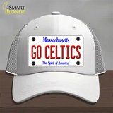 Go Celtics Massachusetts Novelty License Plate Hat Mesh / White