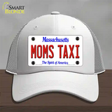 Moms Taxi Massachusetts Novelty License Plate Hat Mesh / White