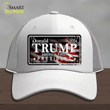 America First Trump Novelty License Plate Hat Mesh / White