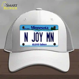 N Joy MN Minnesota Novelty License Plate Hat Mesh / White