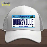 Burnsville Minnesota State Novelty License Plate Hat Mesh / White