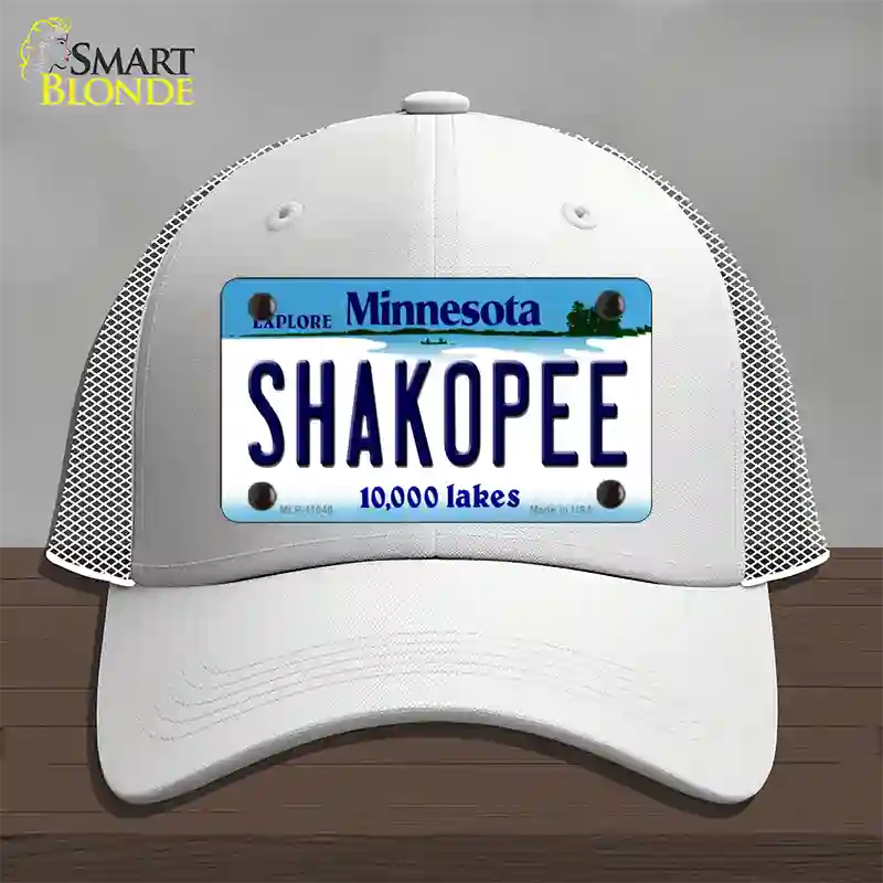 Shakopee Minnesota State Novelty License Plate Hat Mesh / White