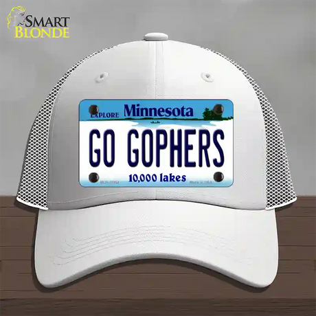 Go Gophers Minnesota State Novelty License Plate Hat Mesh / White