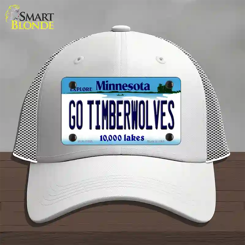 Go Timberwolves Minnesota State Novelty License Plate Hat Mesh / White