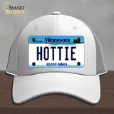 Hottie Minnesota State Novelty License Plate Hat Mesh / White