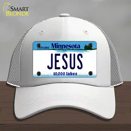 Jesus Minnesota State Novelty License Plate Hat Mesh / White