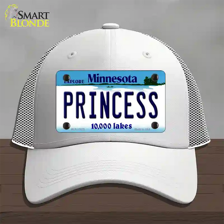 Princess Minnesota State Novelty License Plate Hat Mesh / White