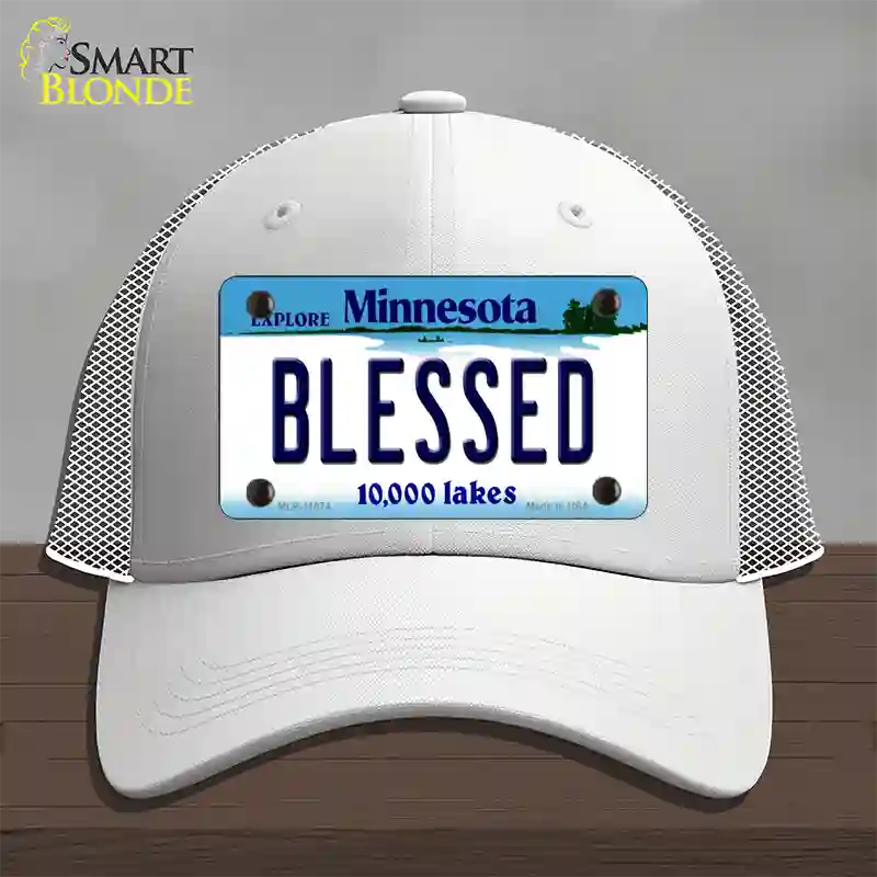 Blessed Minnesota State Novelty License Plate Hat Mesh / White