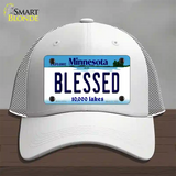 Blessed Minnesota State Novelty License Plate Hat Mesh / White