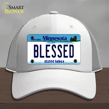 Blessed Minnesota State Novelty License Plate Hat Mesh / White