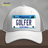 Golfer Minnesota State Novelty License Plate Hat Mesh / White