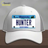 Hunter Minnesota State Novelty License Plate Hat Mesh / White