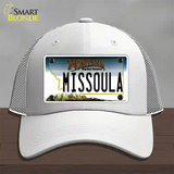 Missoula Montana State Novelty License Plate Hat Mesh / White